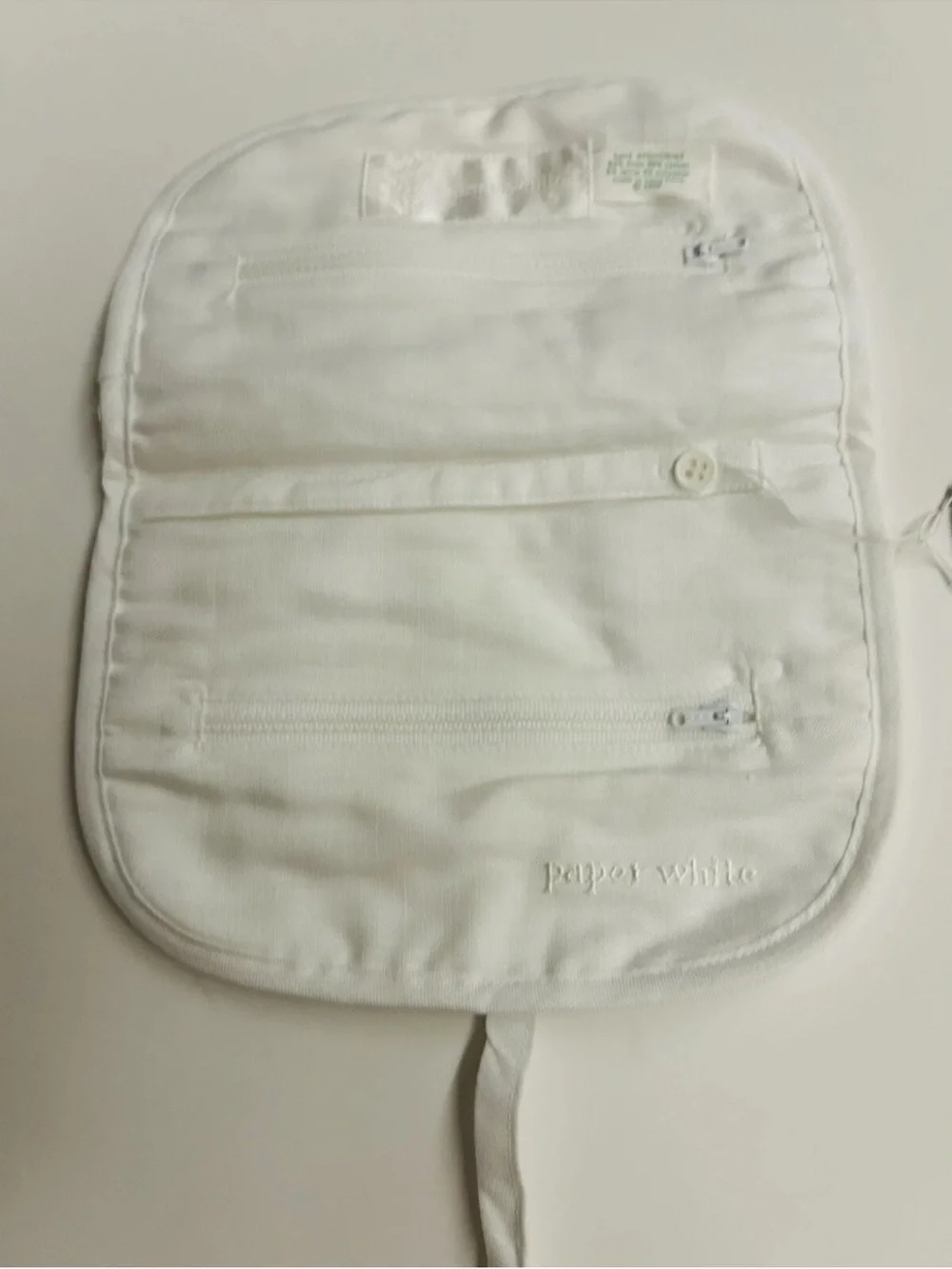New Paperwhite Lace Jewelry Case Hand Embroidered 2 Zip Inside Compartment